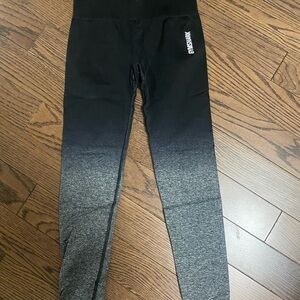 Gymshark Kids Black and Gray Leggings